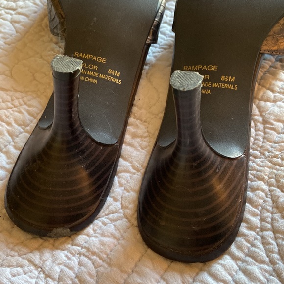 Rampage pointy toe slide pump two tone bronze and brown 8.5 - Picture 2 of 5